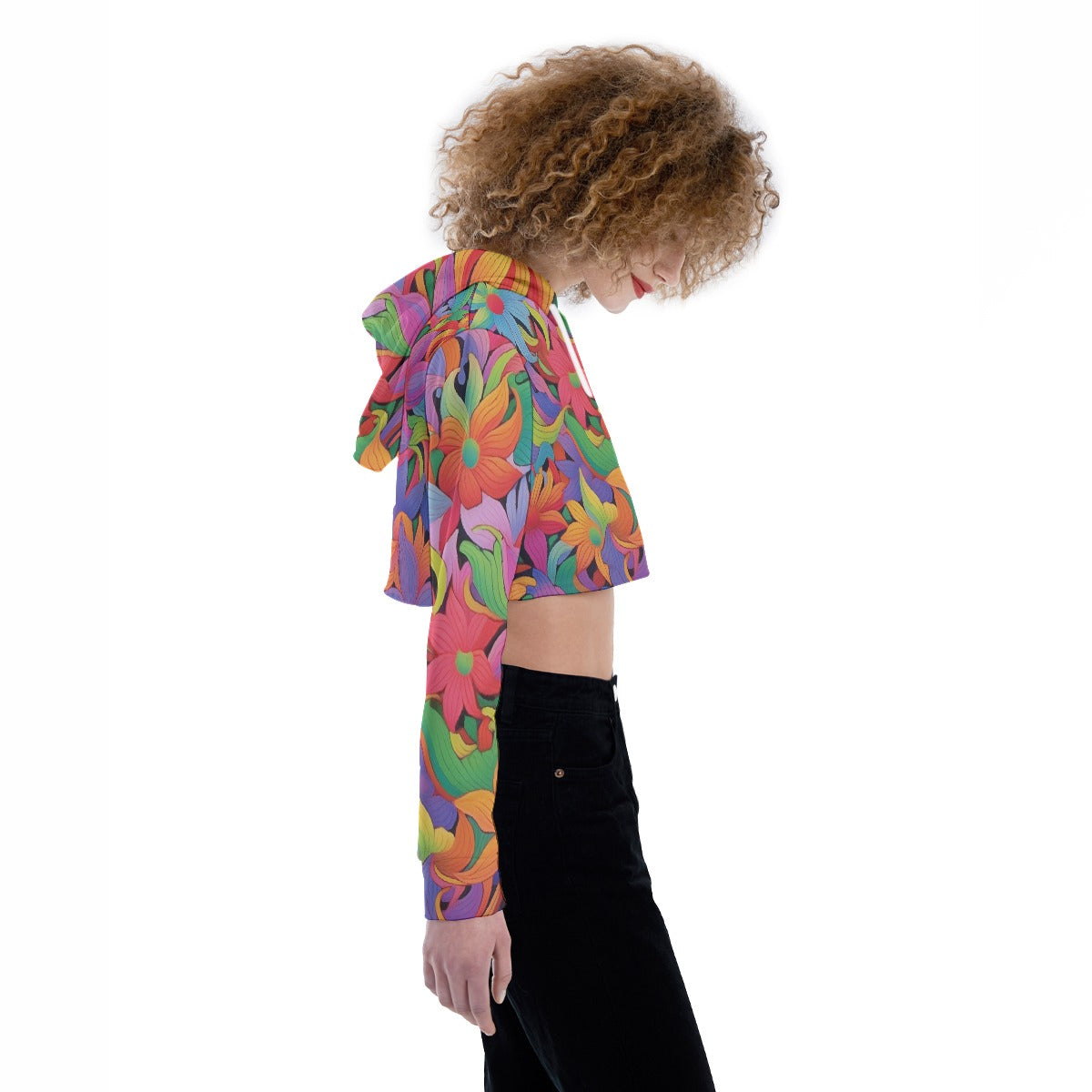 All-Over Print Women's Crop Top Hoodie