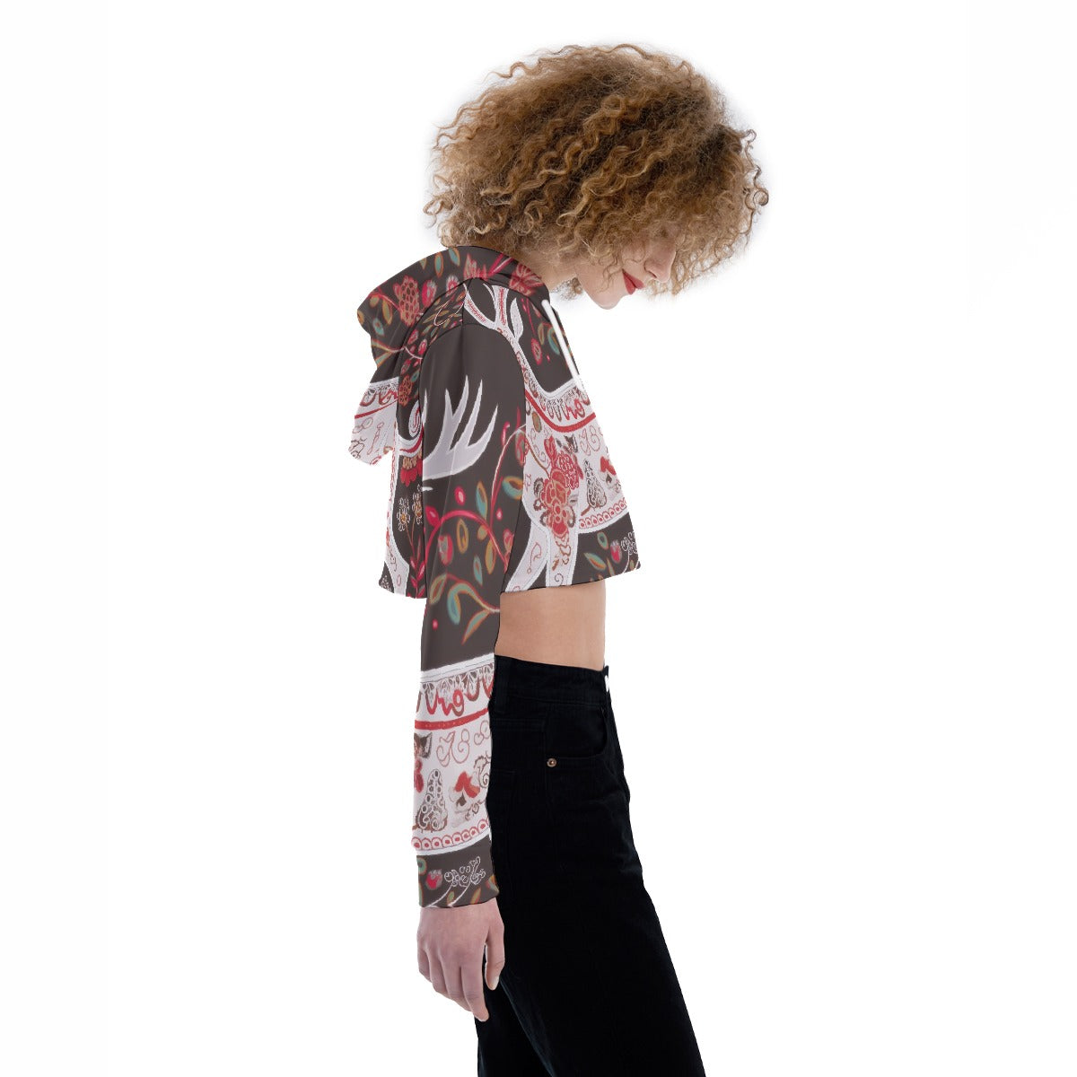 All-Over Print Women's Crop Top Hoodie