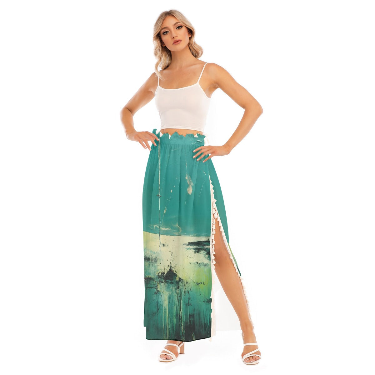 All-Over Print Women's Side Split Skirt