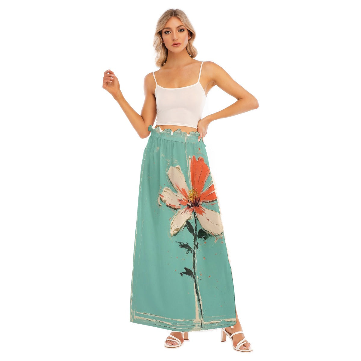 All-Over Print Women's Side Split Skirt