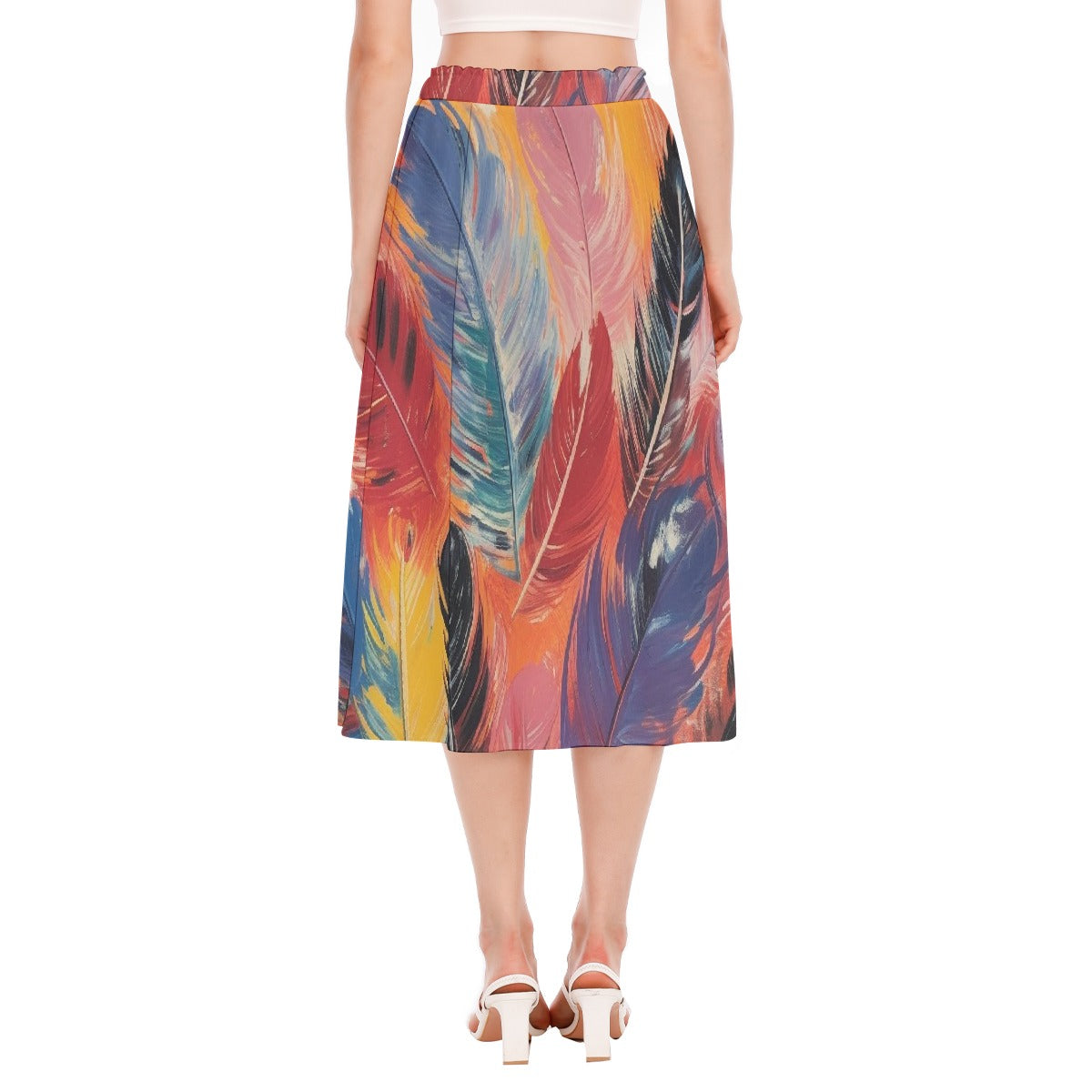 All-Over Print Women's Long Section Chiffon Skirt
