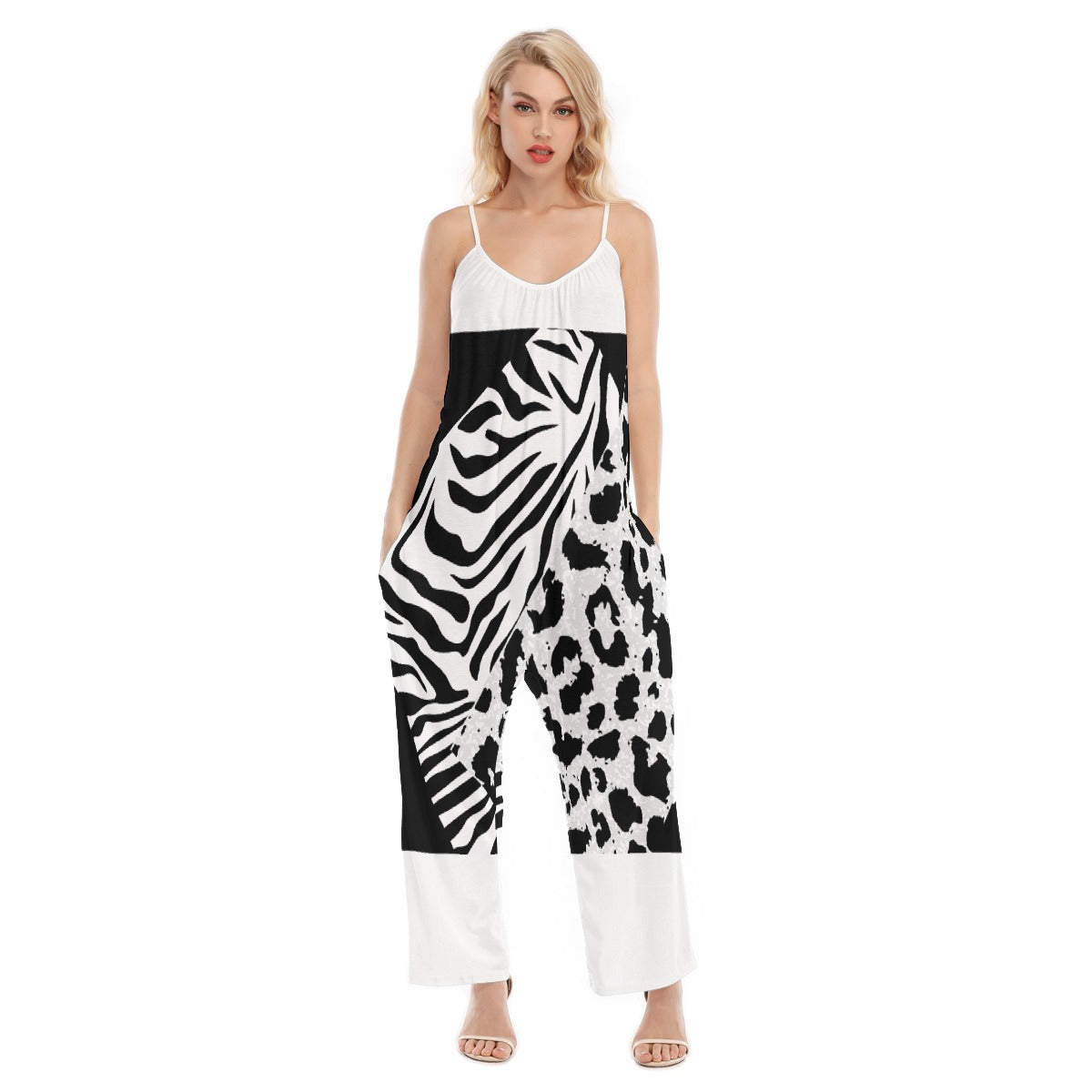 All-Over Print Women's Loose Cami Jumpsuit