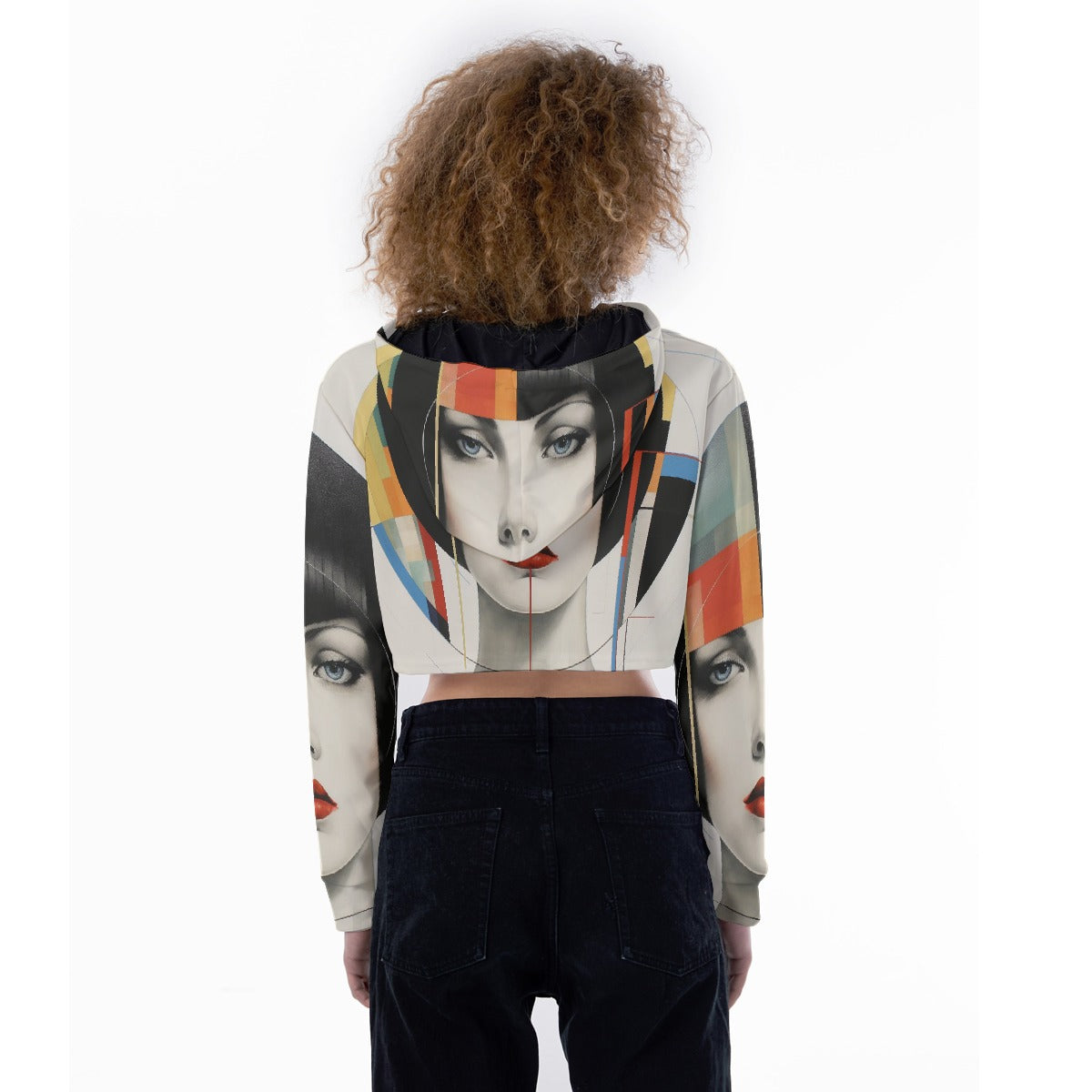 All-Over Print Women's Crop Top Hoodie