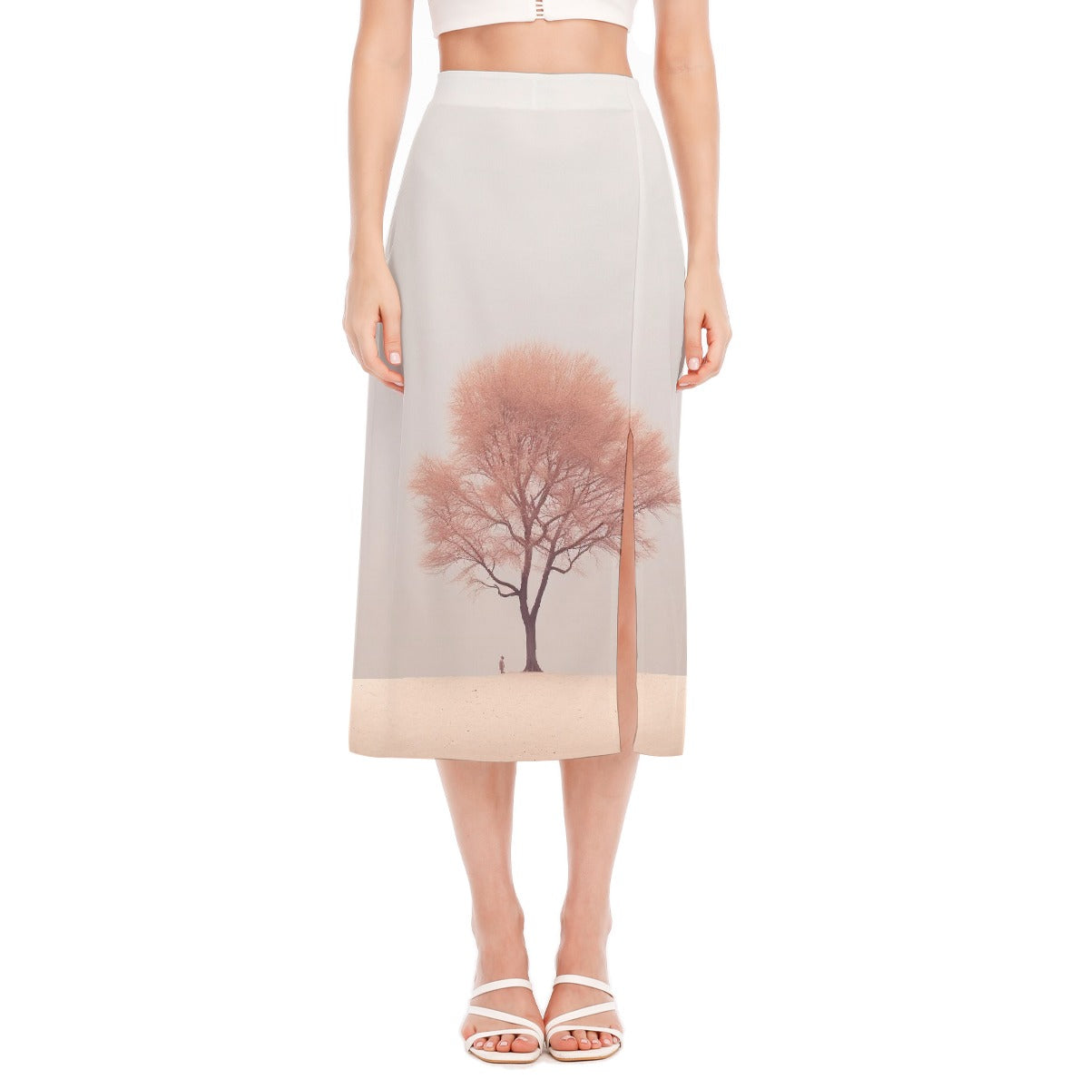 All-Over Print Women's High Slit Long Skirt