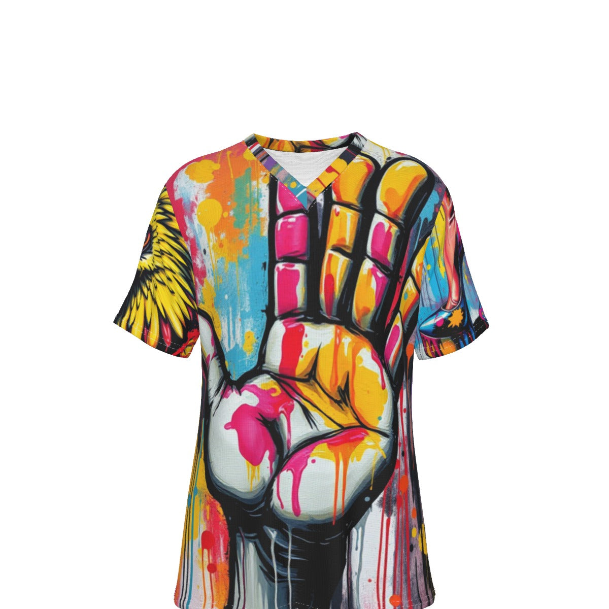 All-Over Print V-Neck T-Shirt