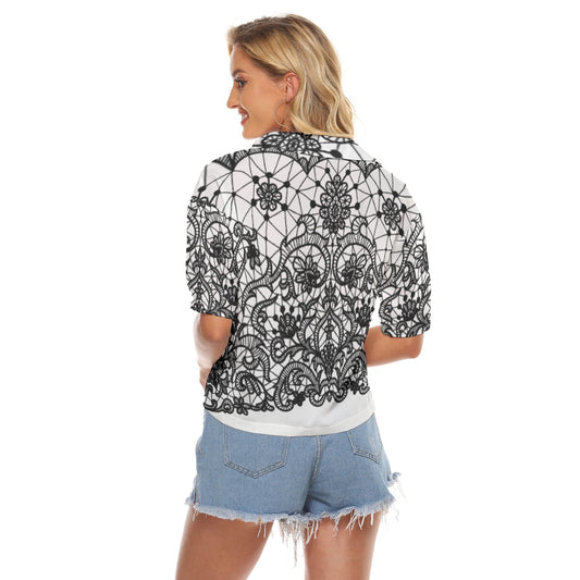 All-Over Print Women's V-neck Shirts