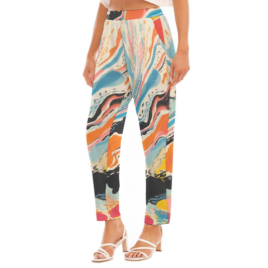 All-Over Print Women's Loose Straight-leg Pants
