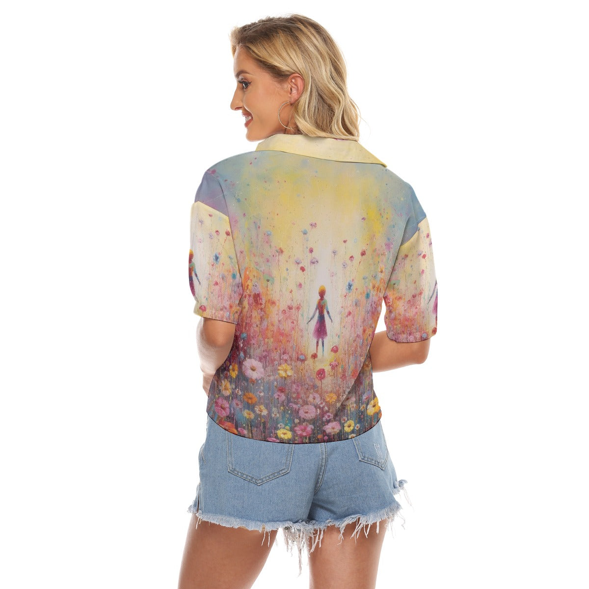 All-Over Print Women's V-neck Shirts