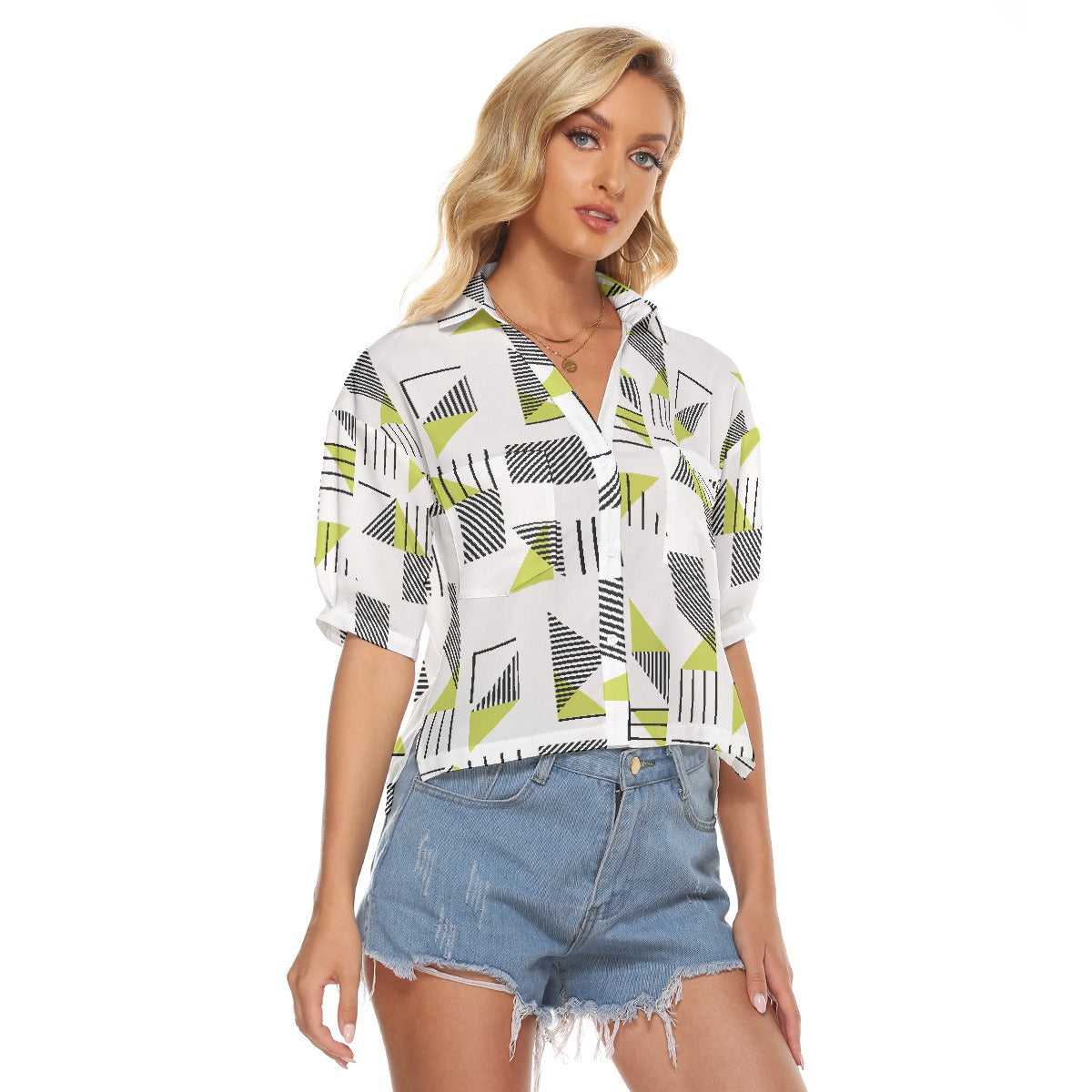 All-Over Print Women's V-neck Shirts