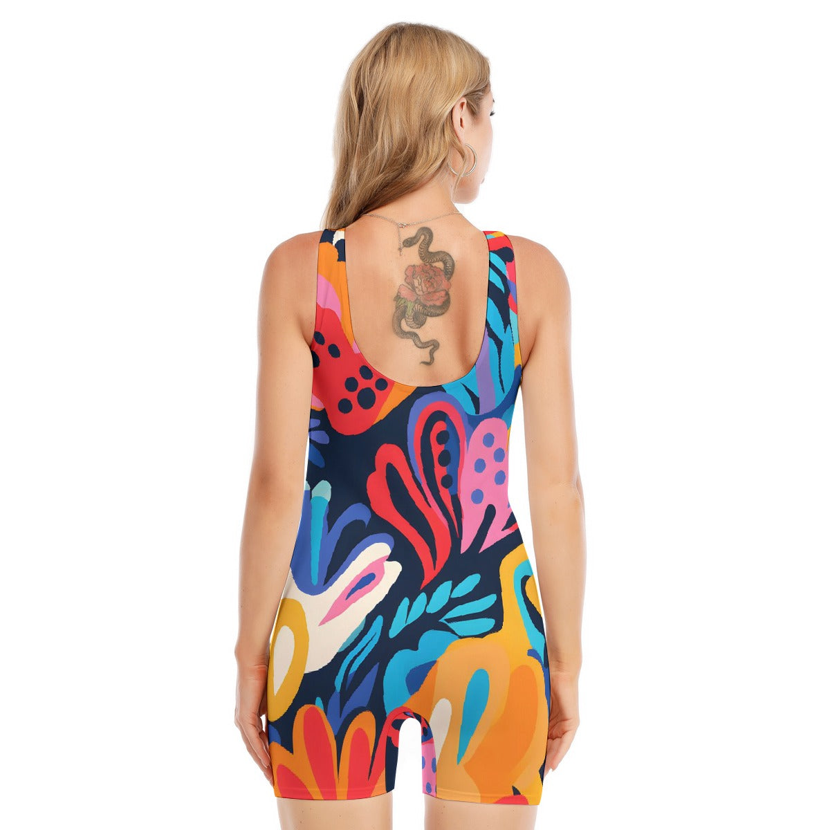 All-Over Print Women's Sleeveless One-piece Swimsuit