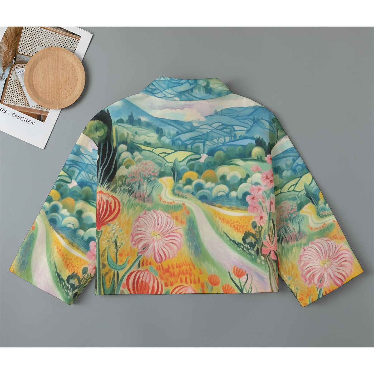 All-Over Print Women's Cropped Jacket | 245GSM Cotton