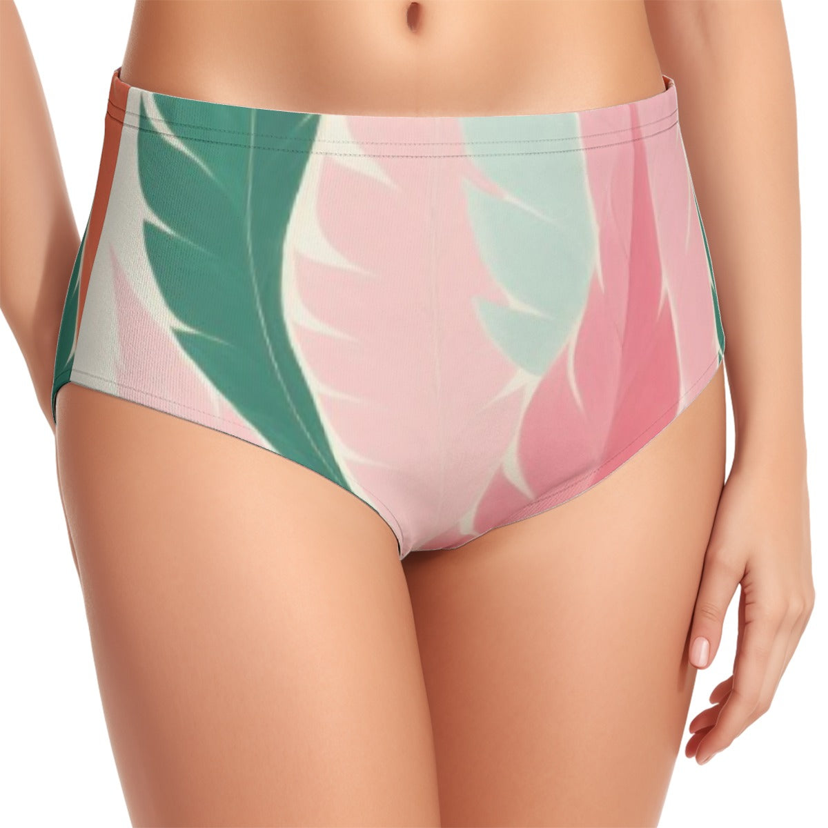 All-Over Print Women's Swimsuit Set With Halter