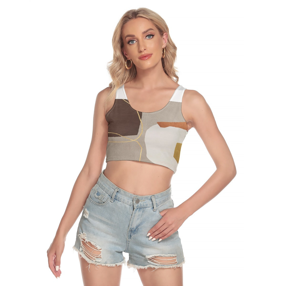 All-Over Print Women's Sport Crop Tank Top