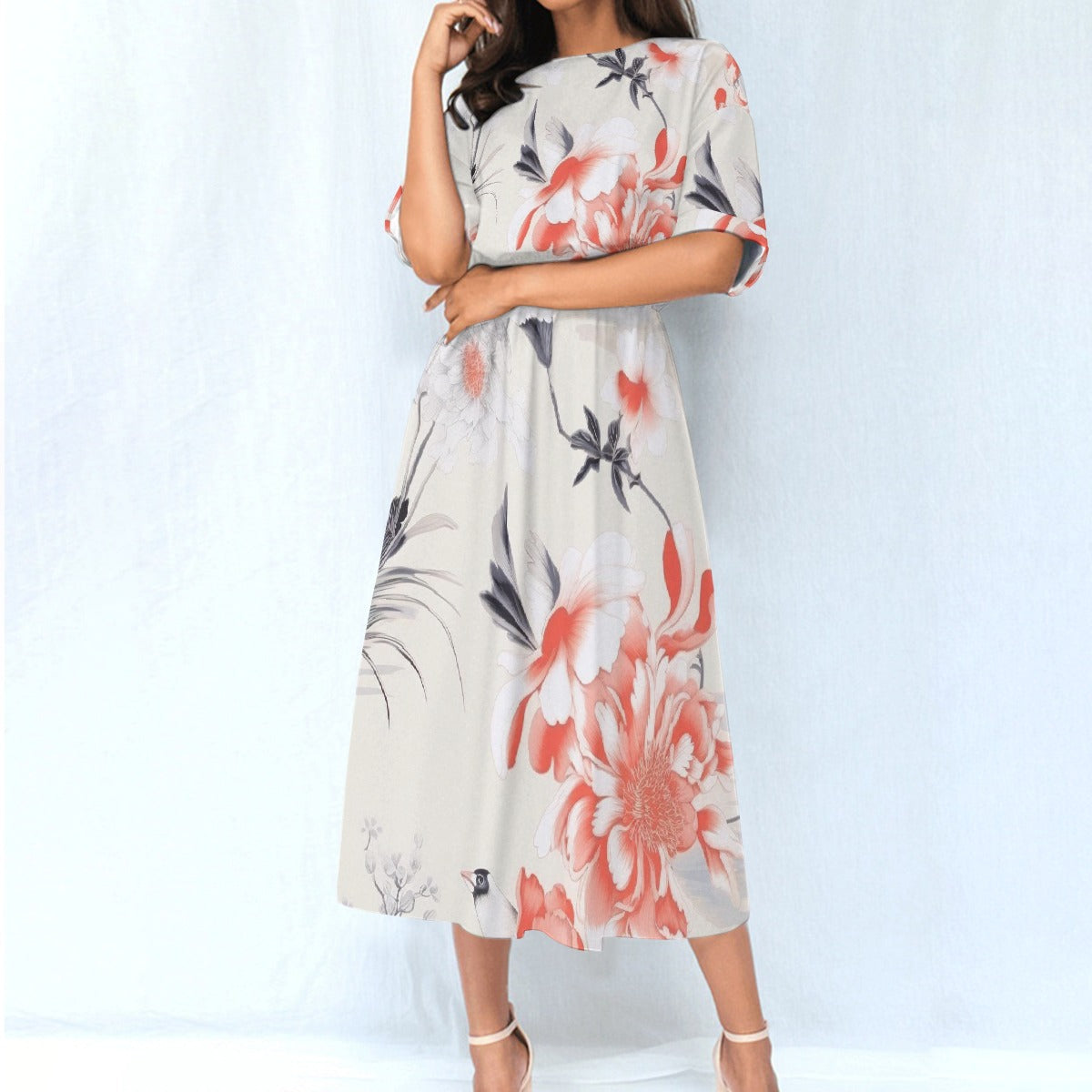 All-Over Print Women's Elastic Waist Dress