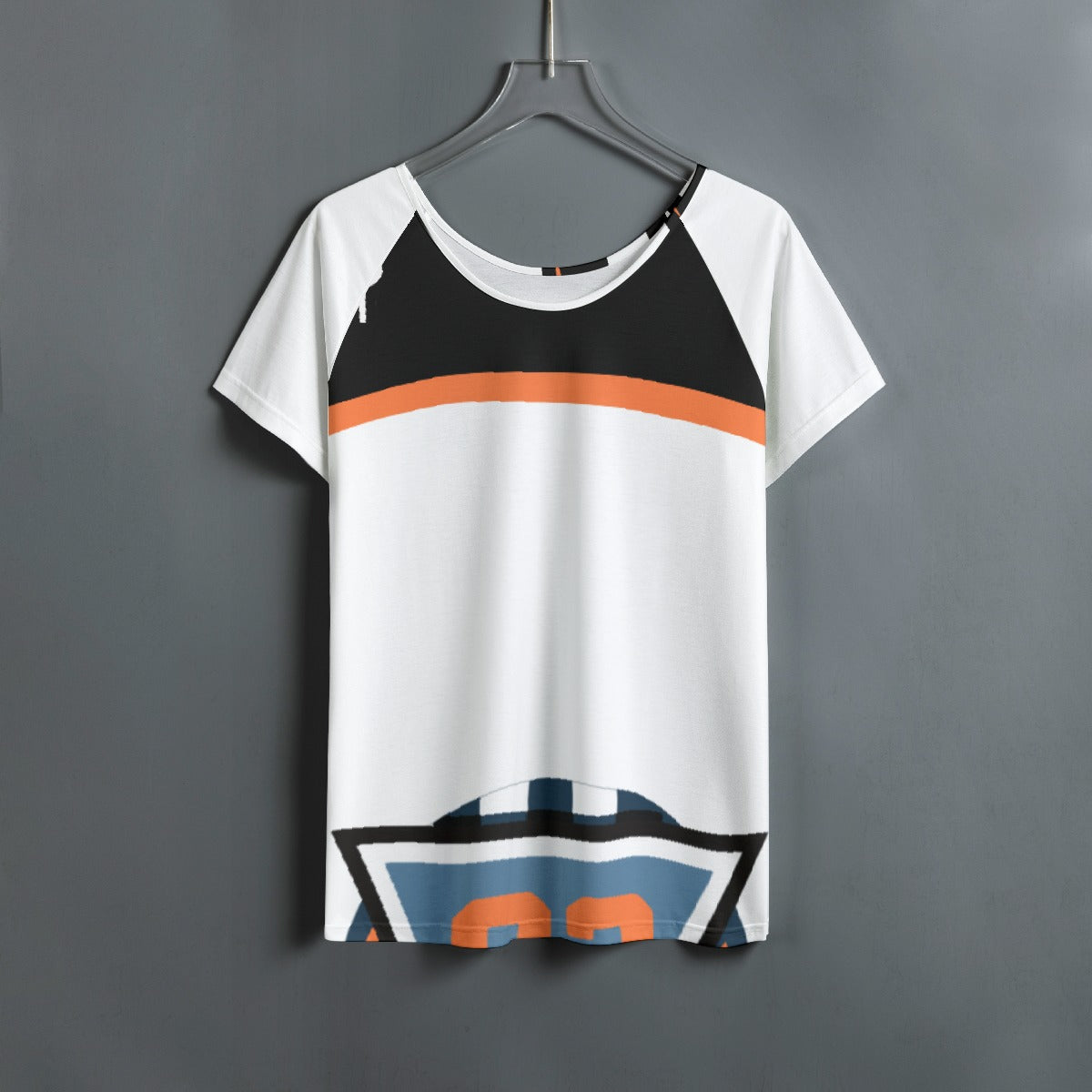 All-Over Print Women's Round Neck T-shirt With Raglan Sleeve