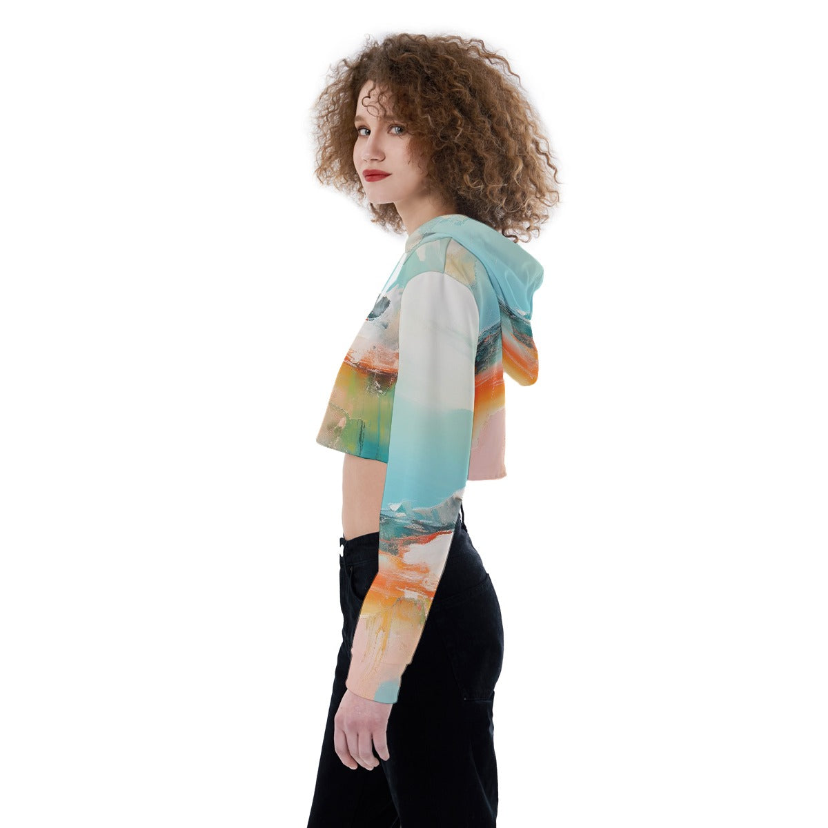 All-Over Print Women's Crop Top Hoodie
