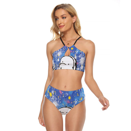 All-Over Print Women's Cami Keyhole One-piece Swimsuit