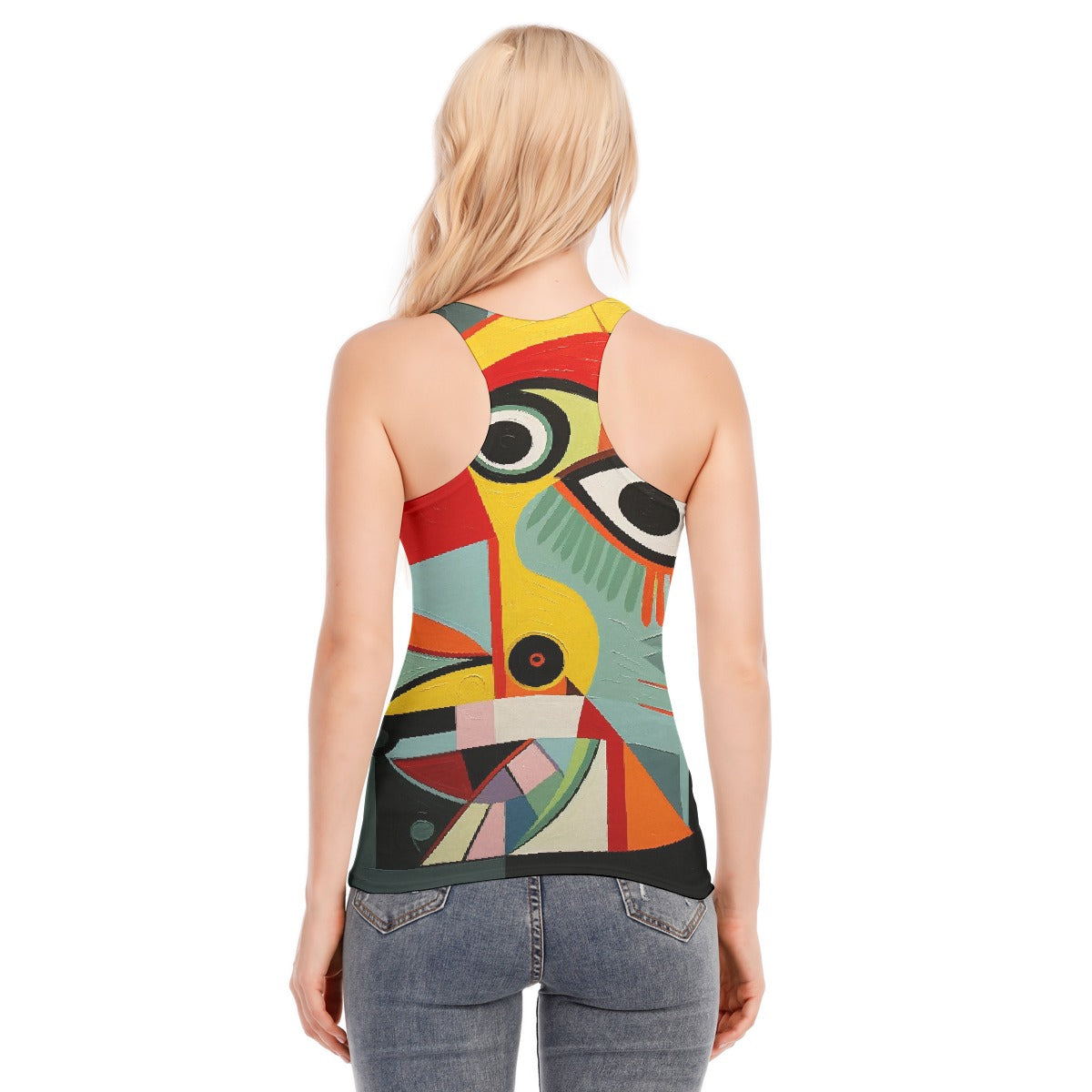 All-Over Print Women's Racer Vest | 190GSM Cotton
