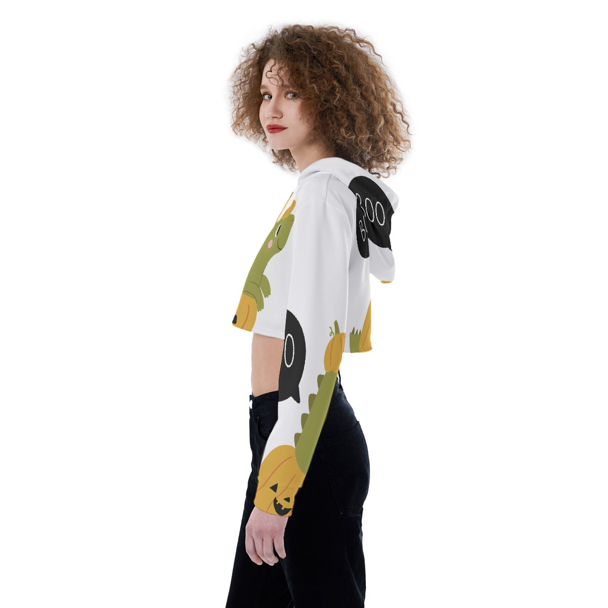 All-Over Print Women's Crop Top Hoodie