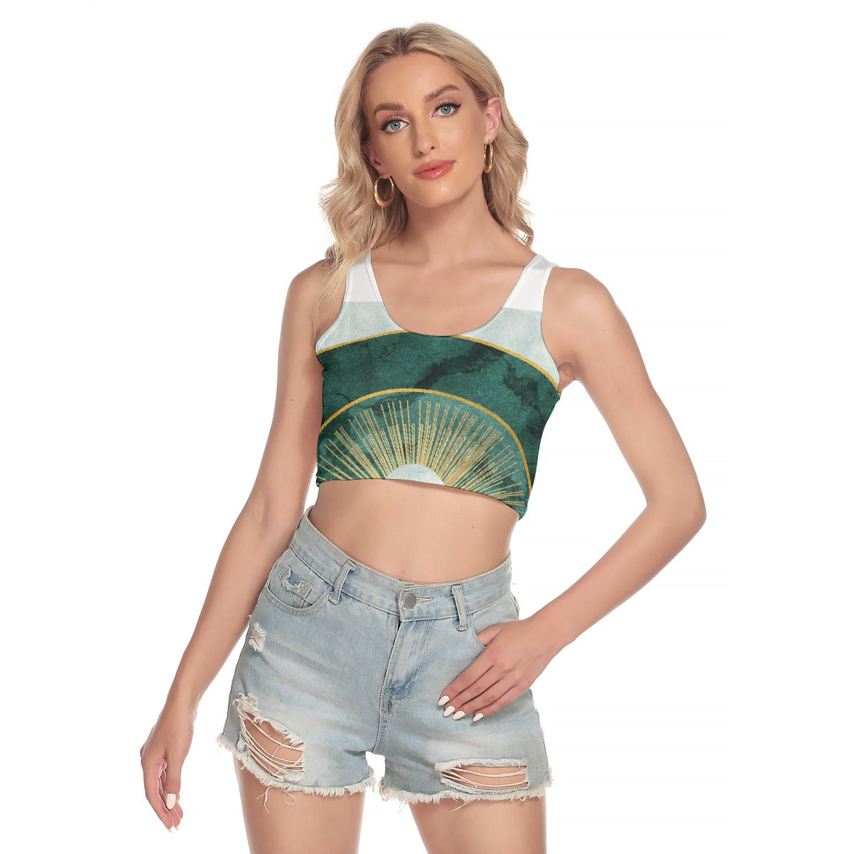 All-Over Print Women's Sport Crop Tank Top