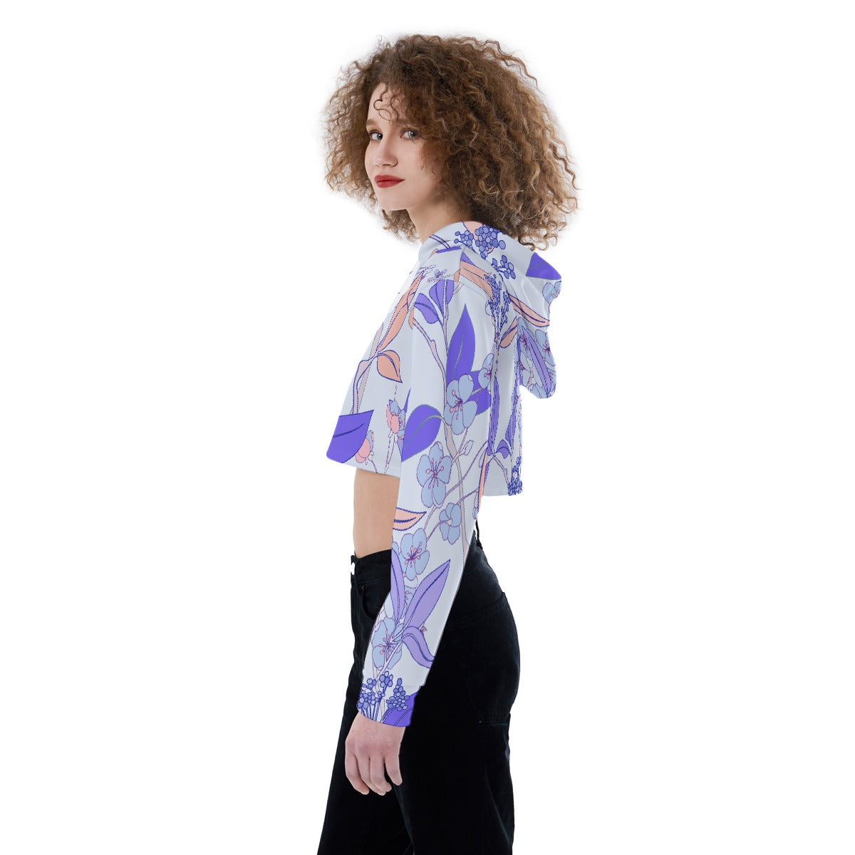All-Over Print Women's Crop Top Hoodie