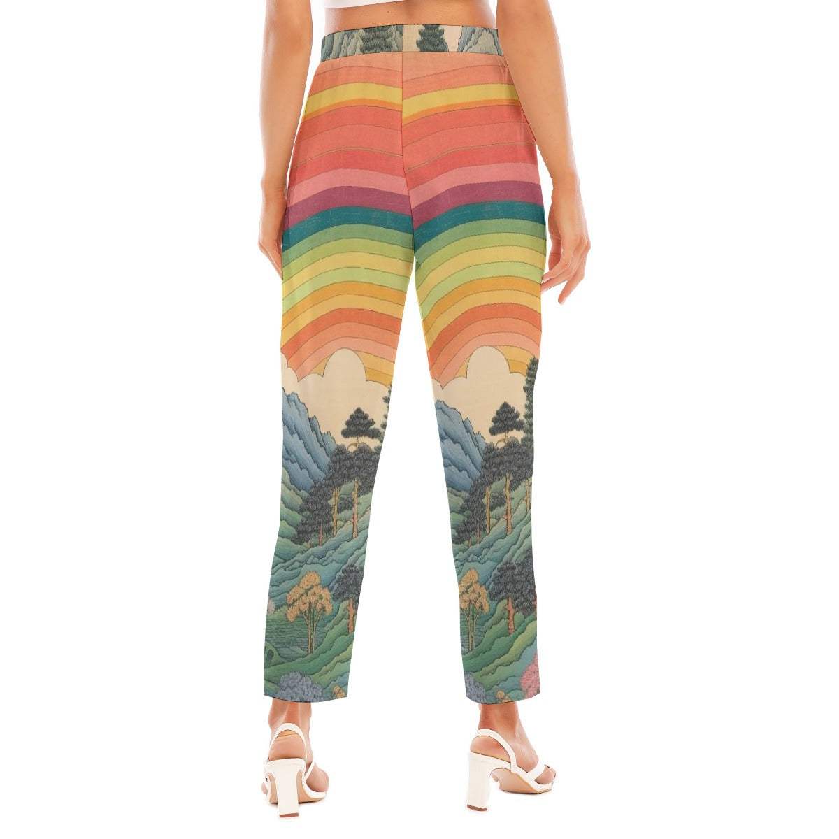 All-Over Print Women's Loose Straight-leg Pants