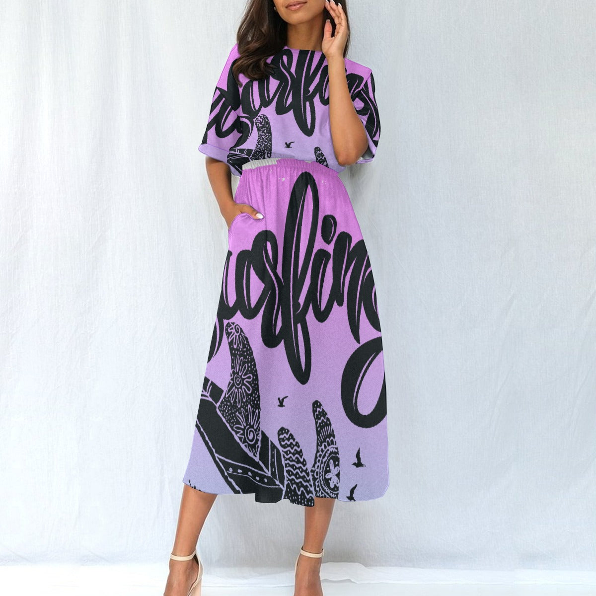 All-Over Print Women's Elastic Waist Dress