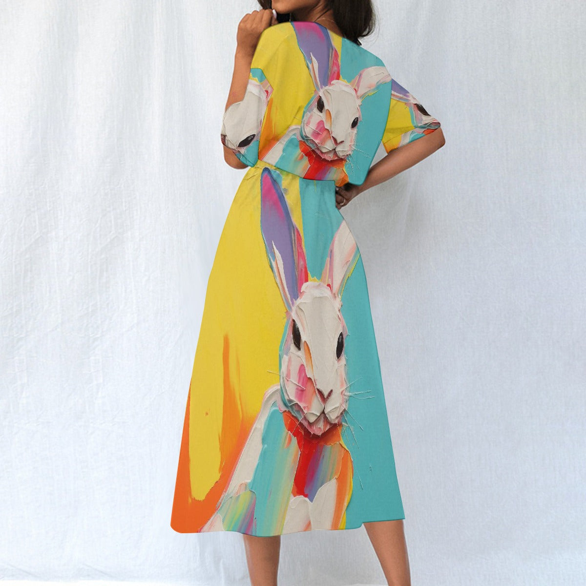 All-Over Print Women's Elastic Waist Dress