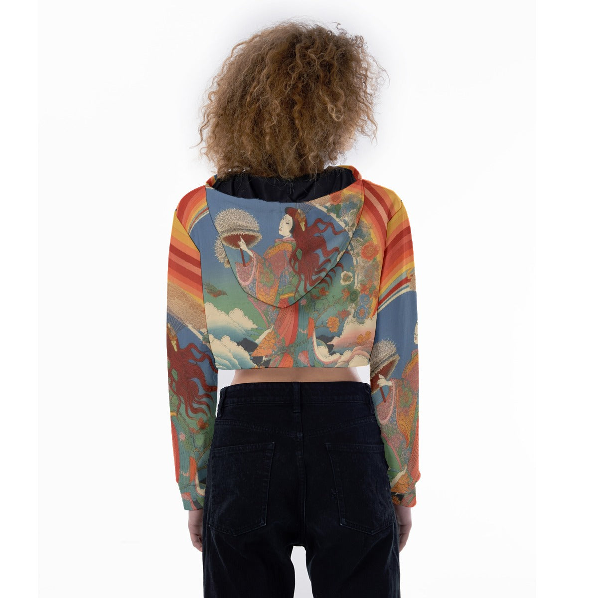 All-Over Print Women's Crop Top Hoodie
