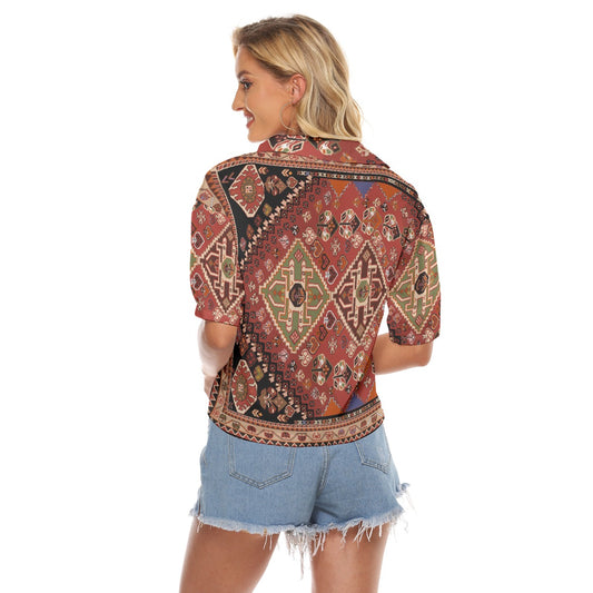 All-Over Print Women's V-neck Shirts