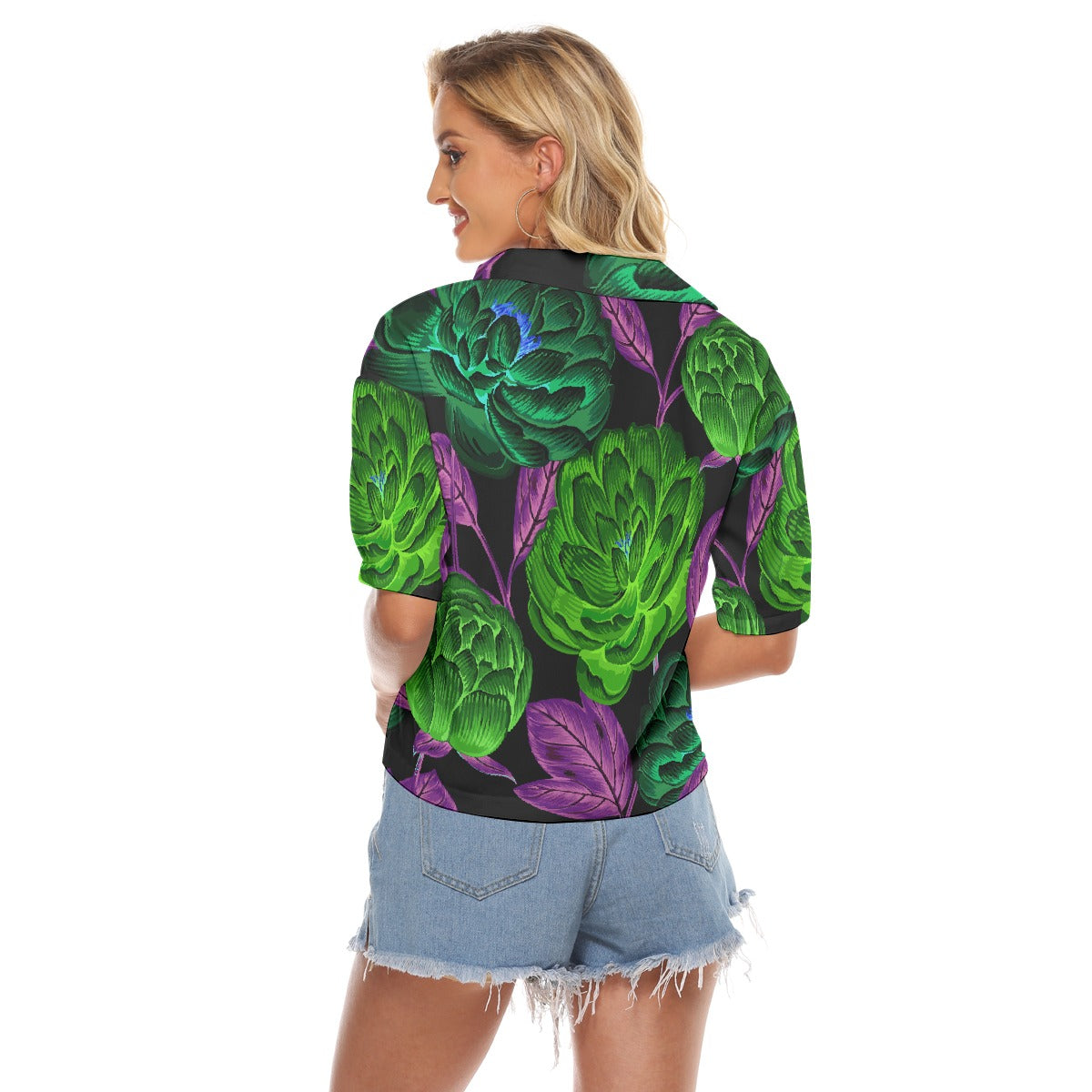 All-Over Print Women's V-neck Shirts