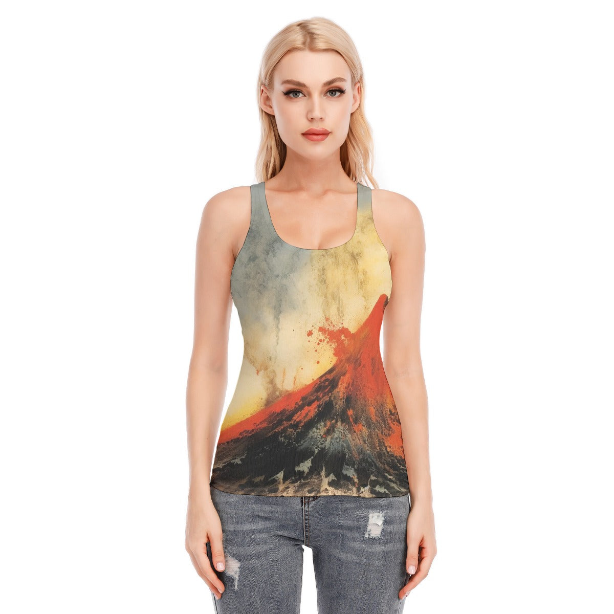 All-Over Print Women's Racer Vest | 190GSM Cotton
