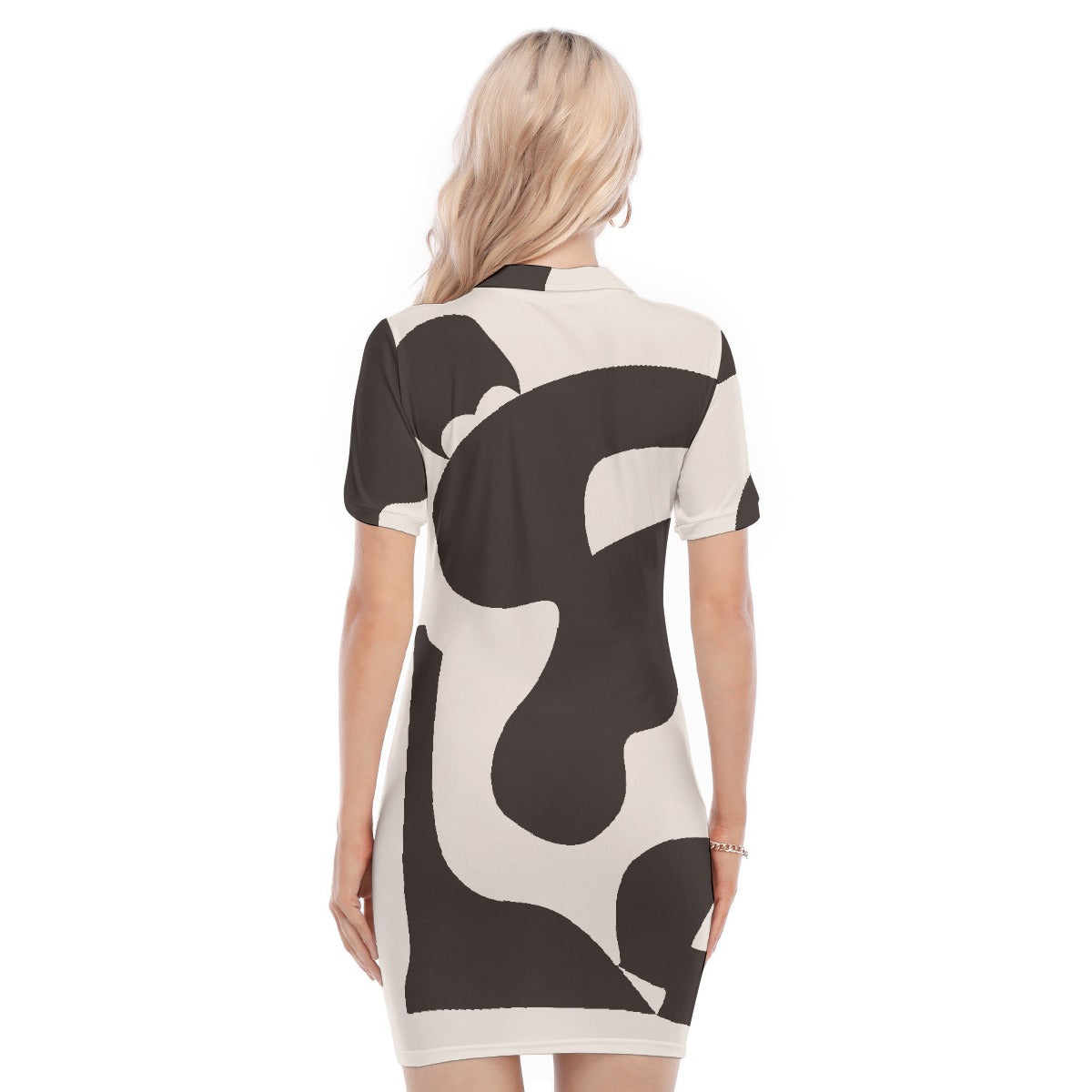 All-Over Print Women's Polo Collar Dress