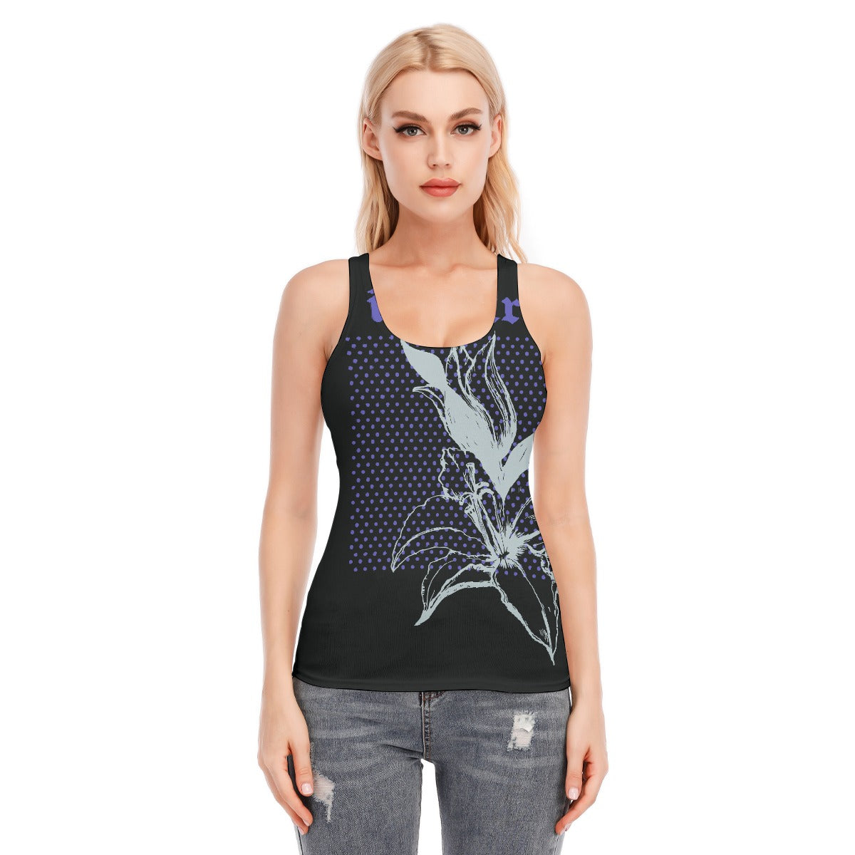 All-Over Print Women's Racer Vest | 190GSM Cotton