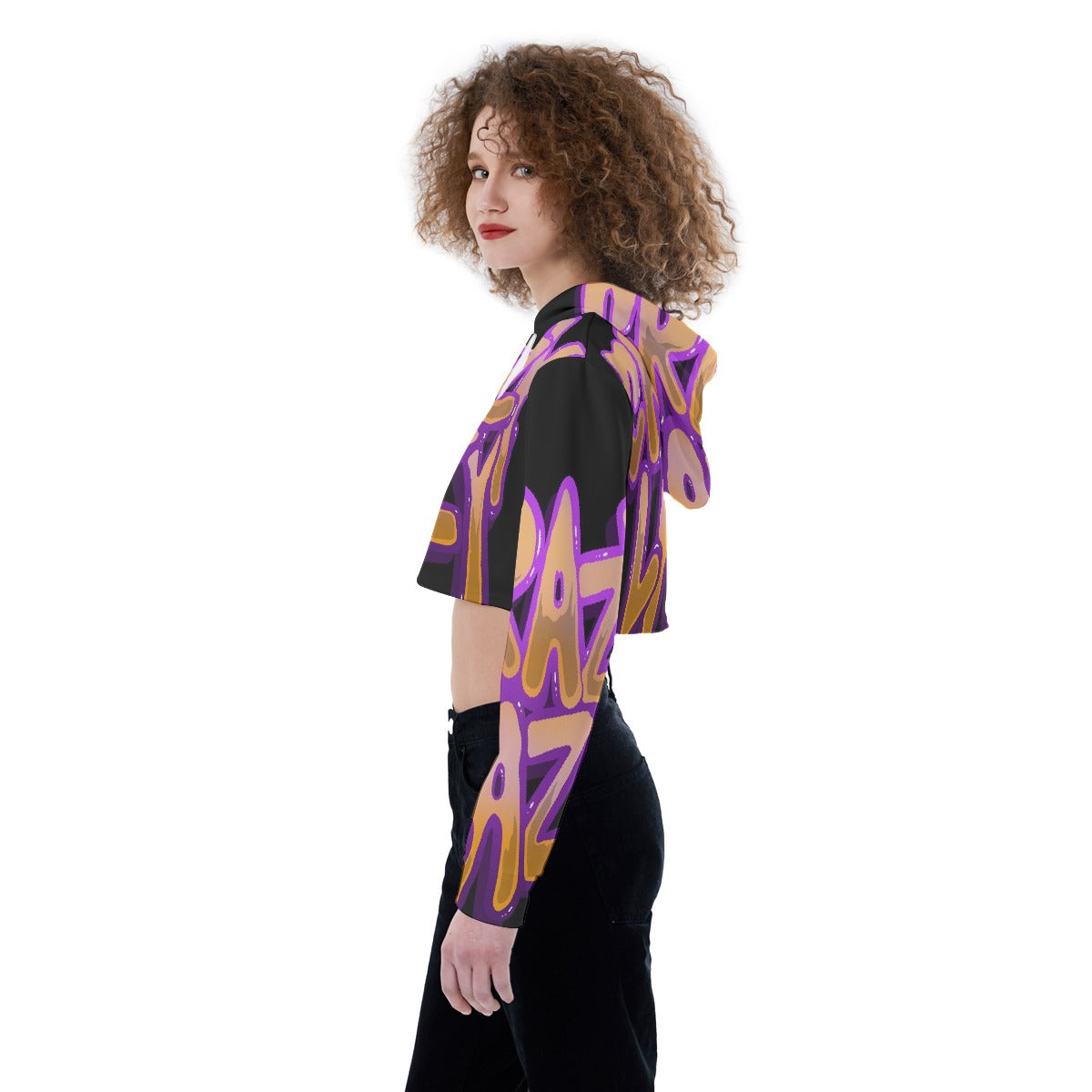 All-Over Print Women's Crop Top Hoodie