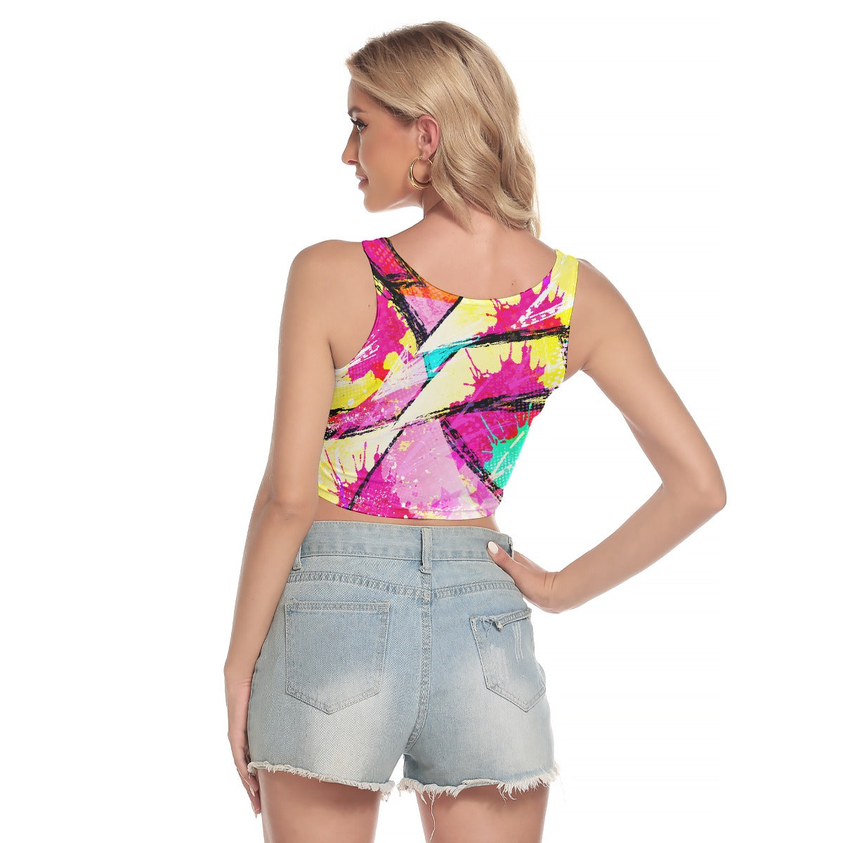 All-Over Print Women's Sport Crop Tank Top