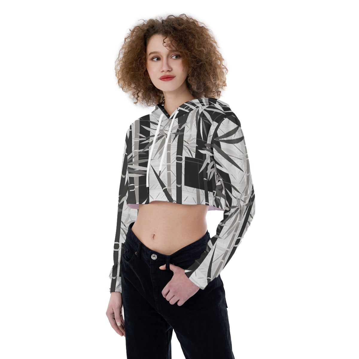 All-Over Print Women's Crop Top Hoodie