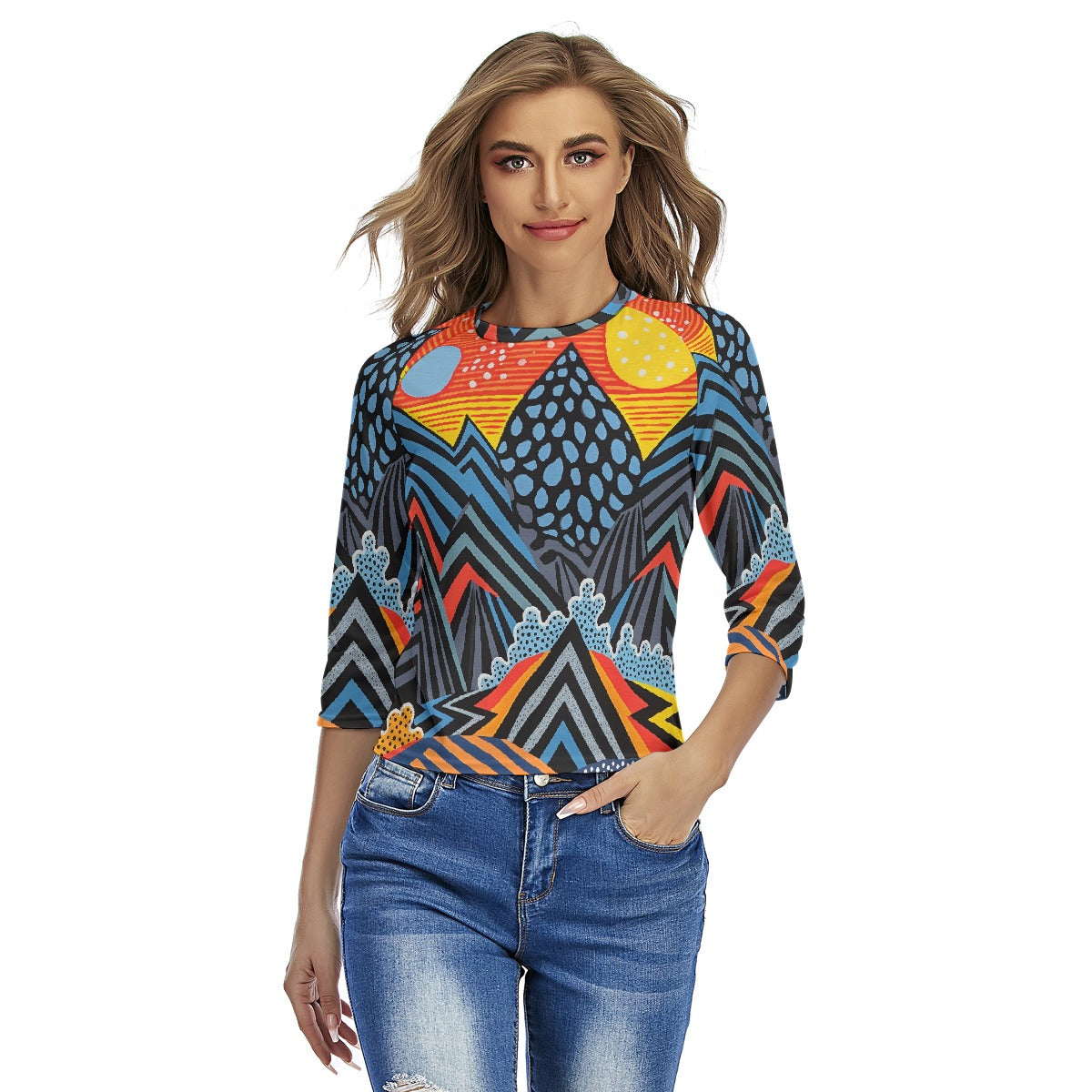 All-Over Print Women's Raglan Sleeves T-shirts
