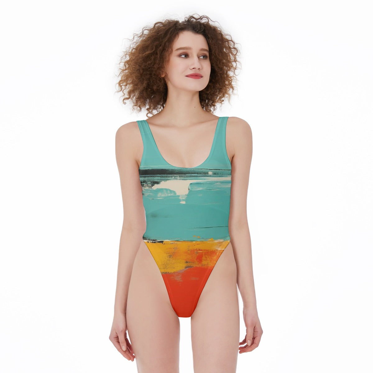 All-Over Print Women's High Cut One-piece Swimsuit