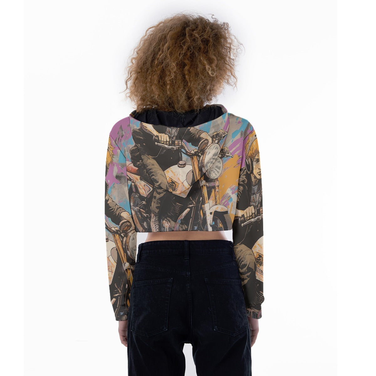 All-Over Print Women's Crop Top Hoodie