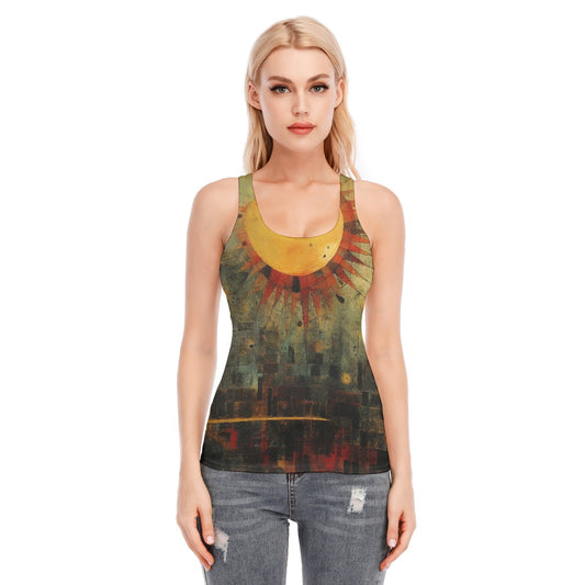 All-Over Print Women's Racer Vest | 190GSM Cotton