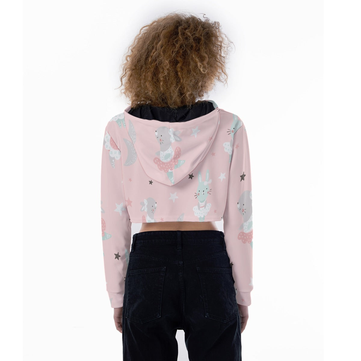 All-Over Print Women's Crop Top Hoodie