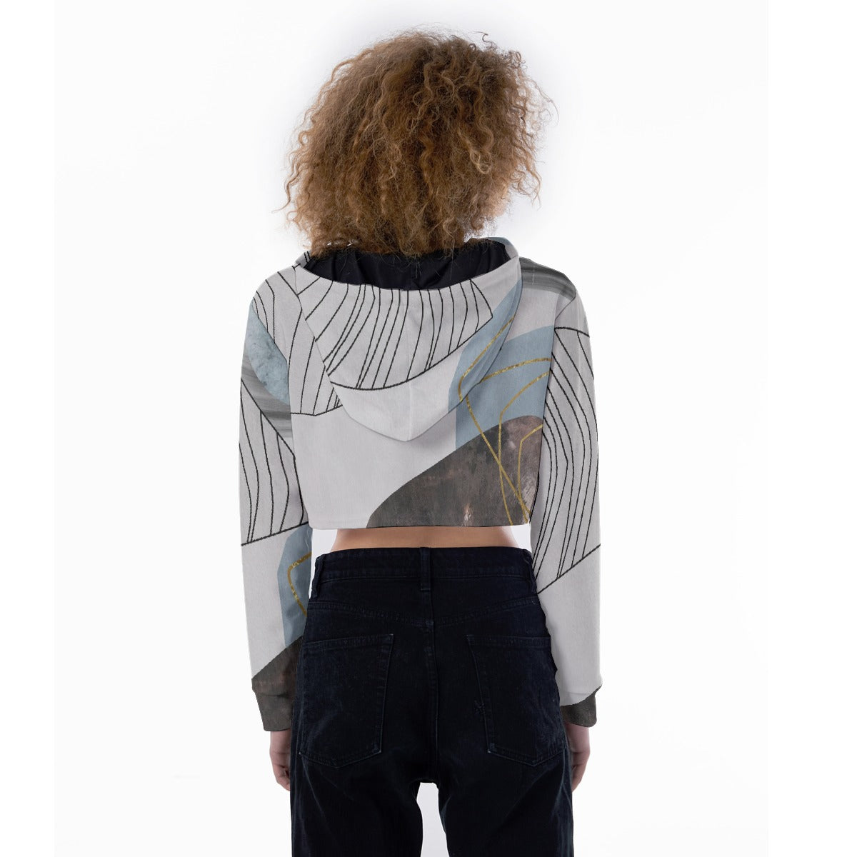 All-Over Print Women's Crop Top Hoodie