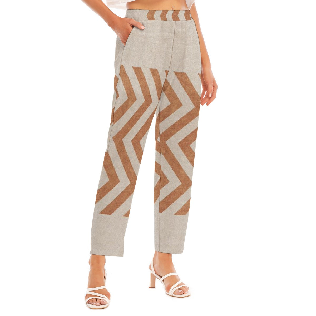 All-Over Print Women's Loose Straight-leg Pants