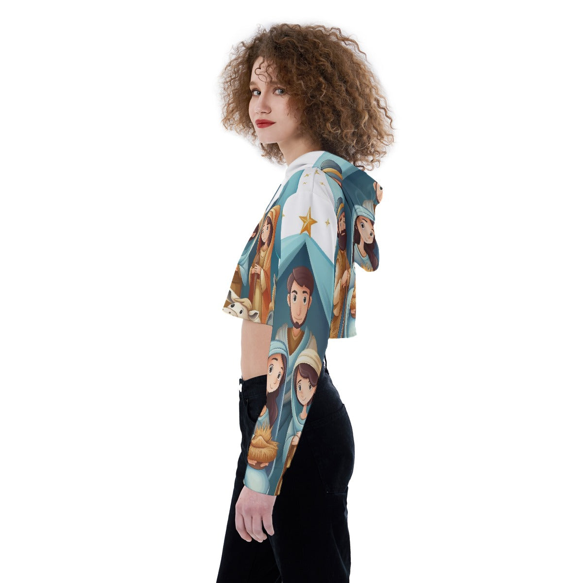 All-Over Print Women's Crop Top Hoodie