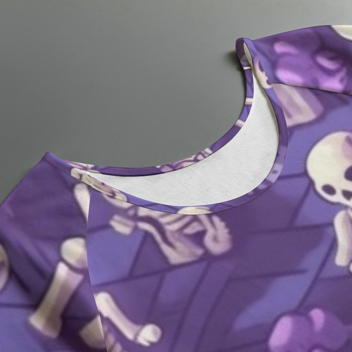 All-Over Print Women's Round Neck T-shirt With Raglan Sleeve