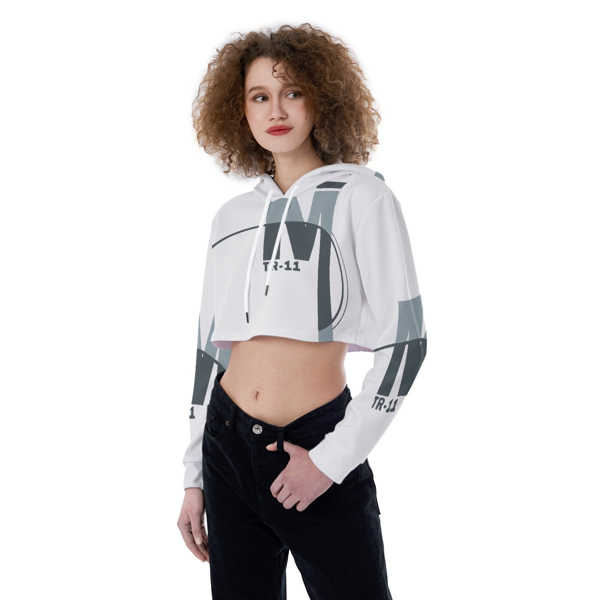 All-Over Print Women's Crop Top Hoodie