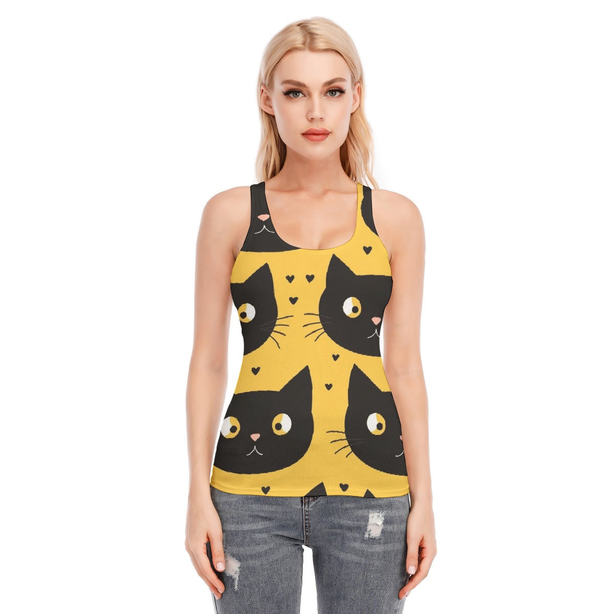 All-Over Print Women's Racer Vest | 190GSM Cotton