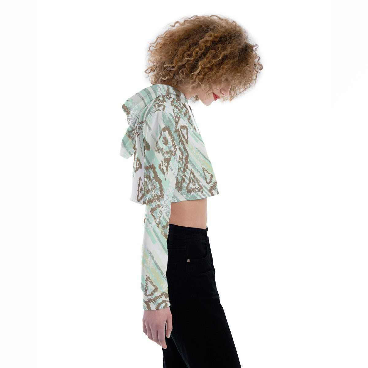 All-Over Print Women's Crop Top Hoodie