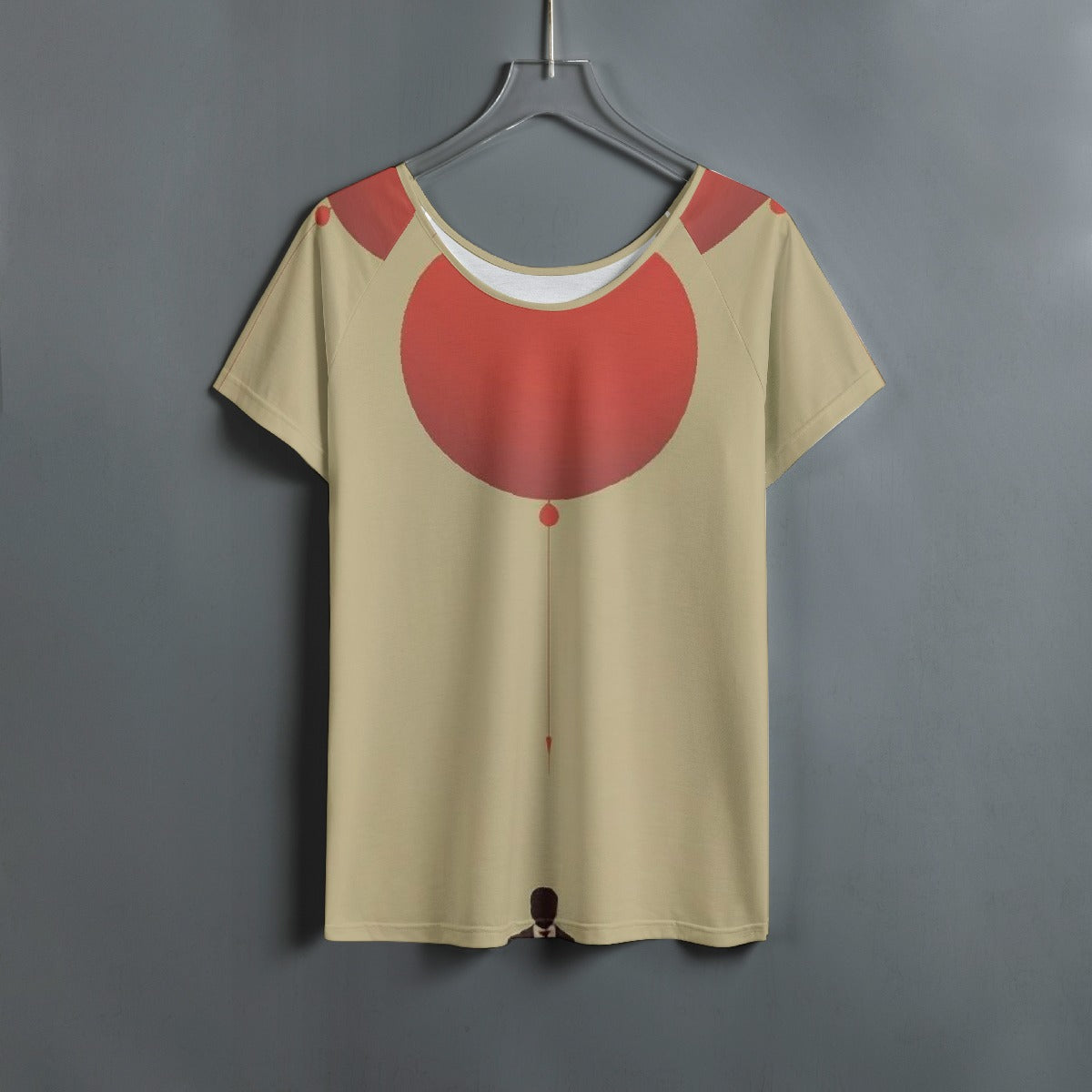 All-Over Print Women's Round Neck T-shirt With Raglan Sleeve